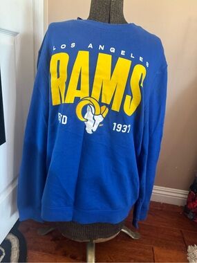NFL Los Angeles Rams Royal Blue Sweatshirt with Yellow Logo